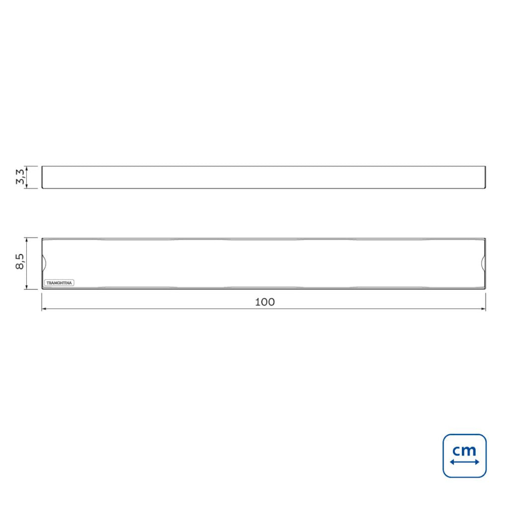 Ralo New Slim Tramontina em Aço Inox 100x7 cm