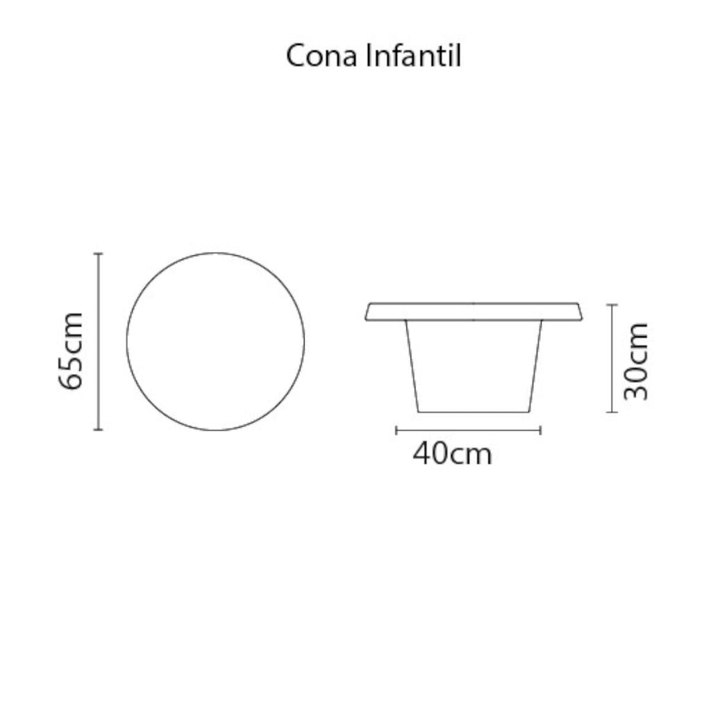 Mesa de Centro Infantil Tramontina Cona em Polietileno Rosa