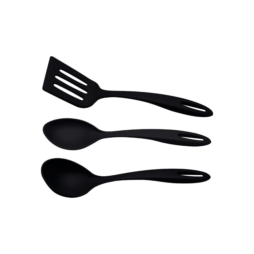 Jogo de Utensílios Tramontina Ability em Nylon Preto 3 Peças