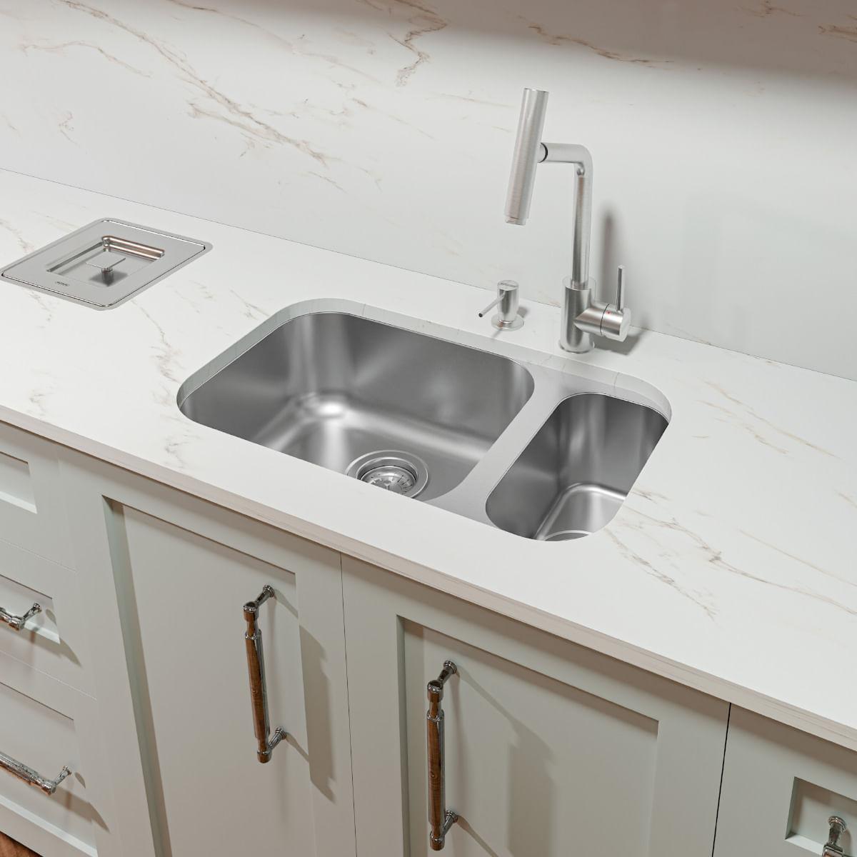 Cuba de Embutir Tramontina Dora Duo 1.5C 40 BL 64x39 cm em Aço Inox Escovado