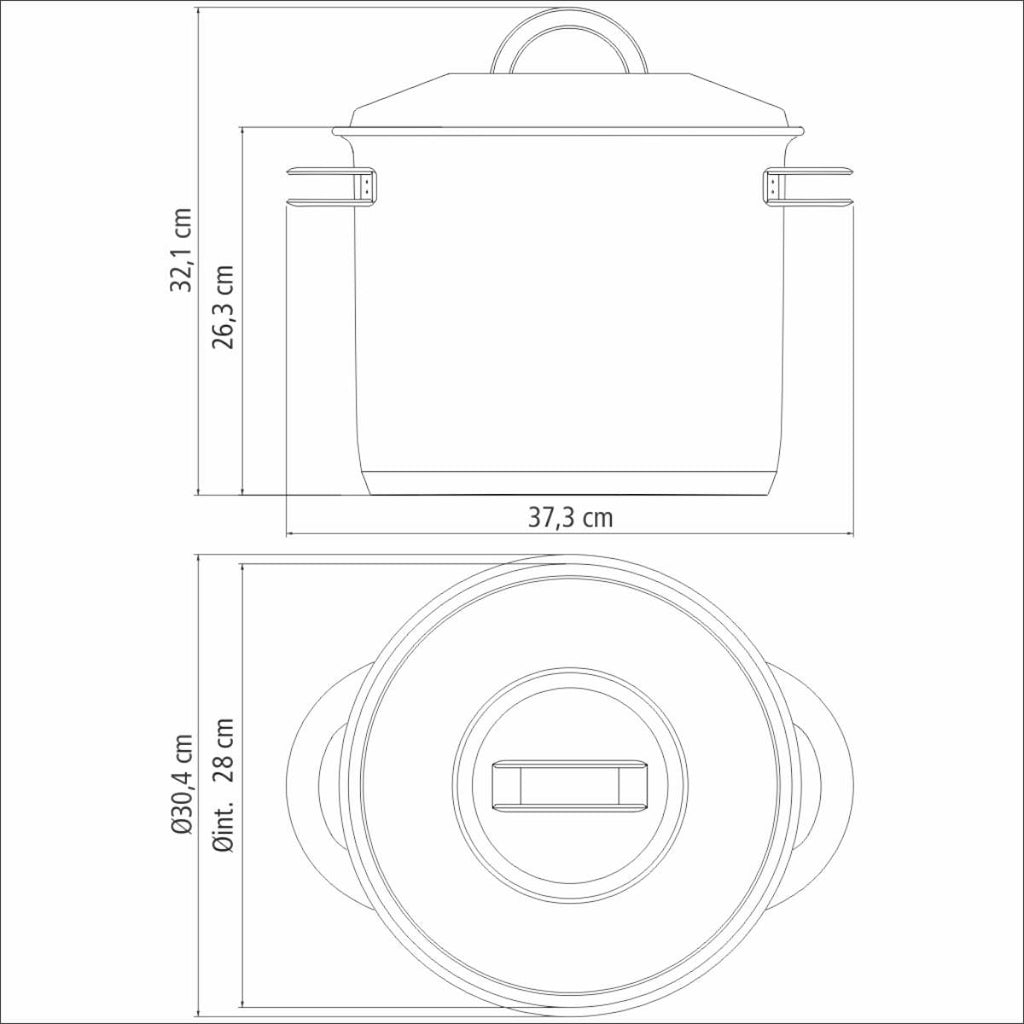 Caldeirão Tramontina Solar Aço Inox Fundo Triplo 28cm 15,7 Litros