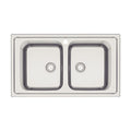 Cuba de Sobrepor Tramontina Marea Deep 2C 34 em Aço Inox Acetinado 86 x 50 cm com Furo para Torneira