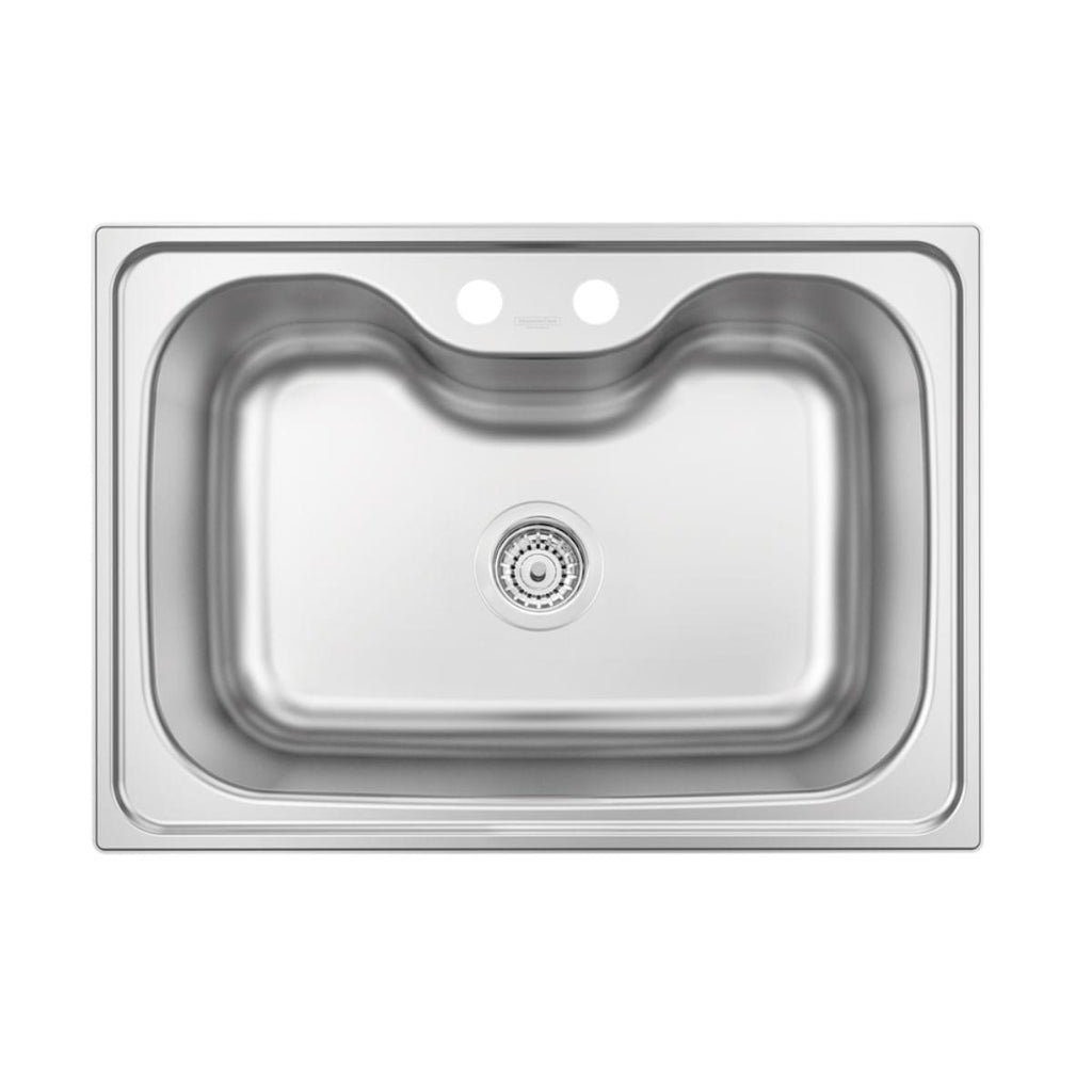 Cuba Tramontina Morgana 60 FX Undermount em Aço Inox Acetinado com Válvula, Dosador de Sabão e Cesto aramado