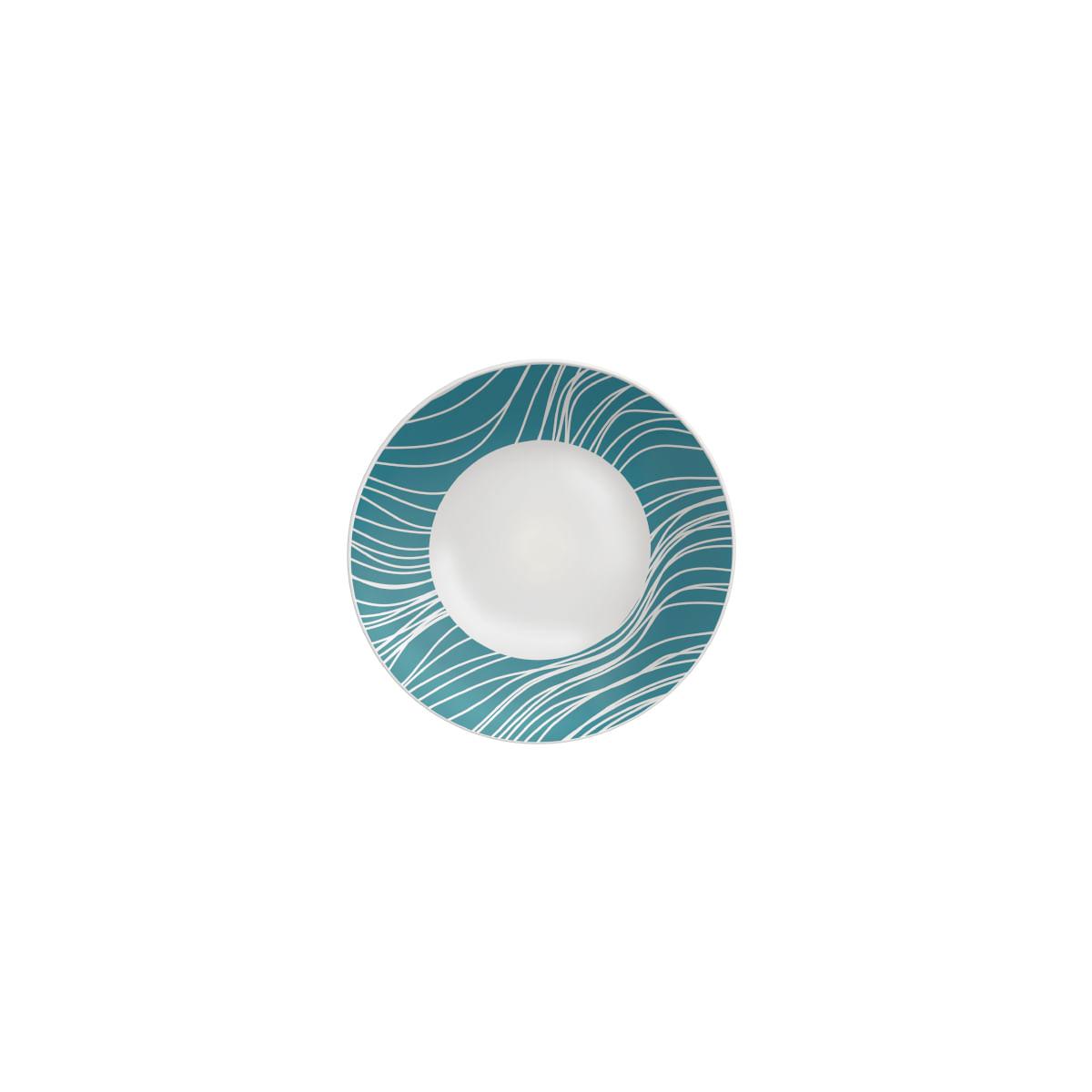 Prato Sobremesa Tramontina Clarice em Porcelana Decorada 19 cm