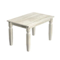 Mesa de Jantar em Madeira Pátina Branca 120x80 cm Elliottiis