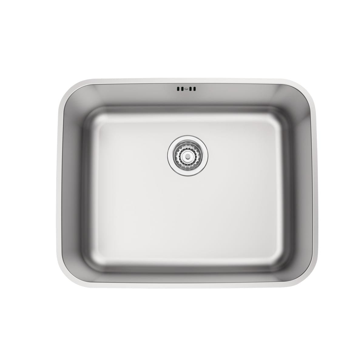 Cuba de Embutir Tramontina 50 x 40 cm Dora 50 BL em Aço Inox Acetinado com Válvula e Escape