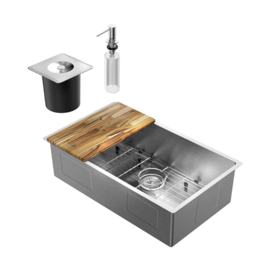 Cuba Docol Bistrô 70x40x20 cm Aço Inox Escovado Acessórios Lixeira Quadrada