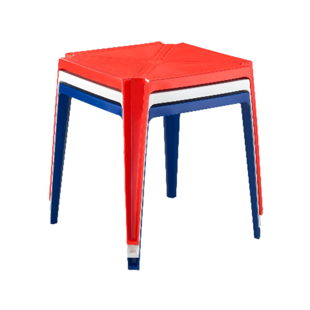 Mesa Plástica Empilhável Bar Branca 70x70x71 cm Pisani