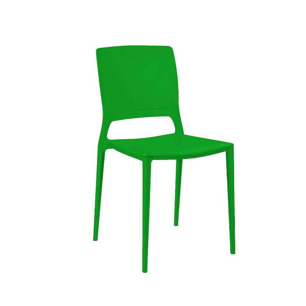 Cadeira Empilhável Urano Verde em Polipropileno