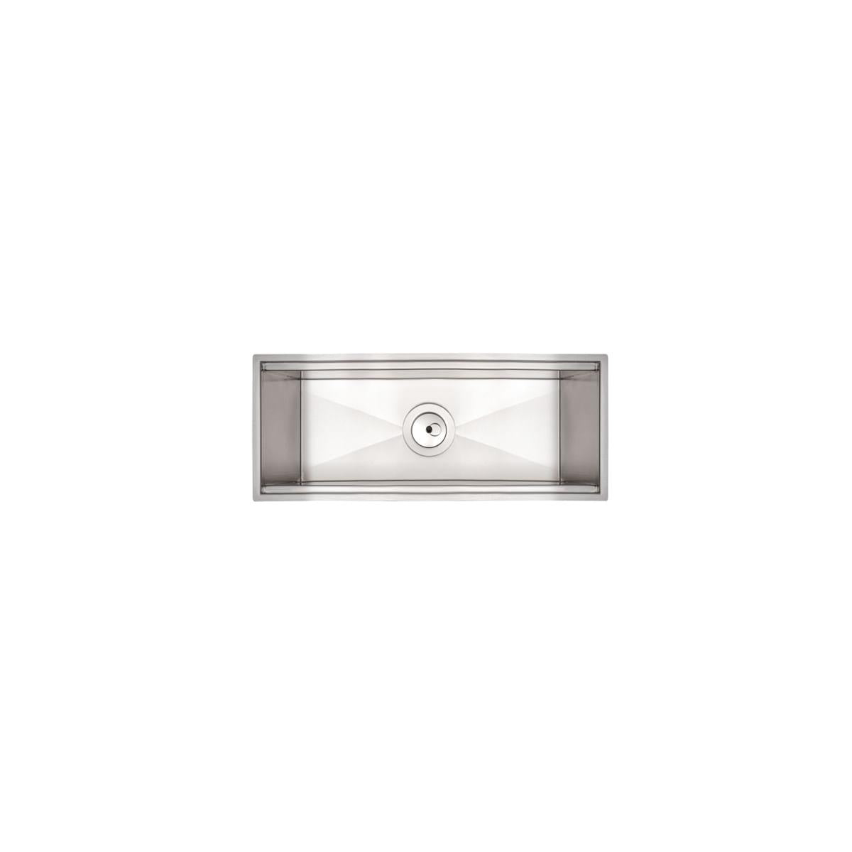Canal Organizador em Aço Inox Tramontina para Sobrepor com Acabamento Scotch Brite 45x18 cm