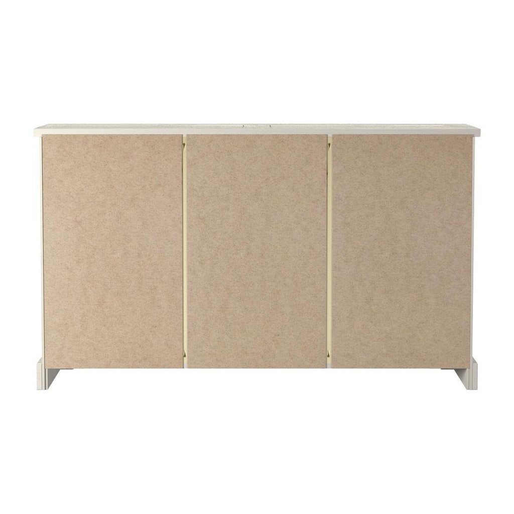 Aparador Buffet em Madeira 3 Portas 3 Gavetas 150 cm Patina Branca Elliottiis