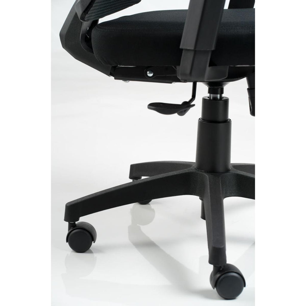 Cadeira para Escritório Presidente Giratória Ergonômica New Opus Roal Preto Encosto em Tela