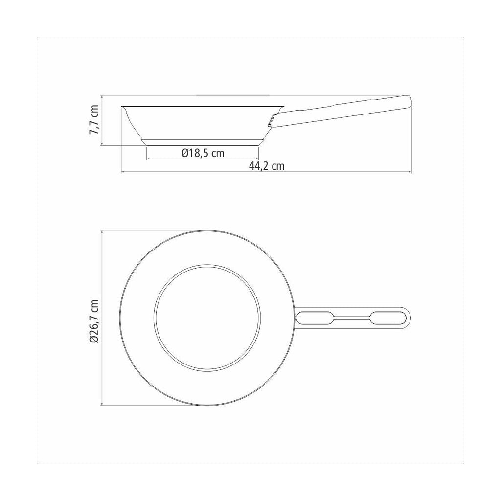 Frigideira Tramontina Allegra Aço Inox com Fundo Triplo 24 cm 2,1 Litros