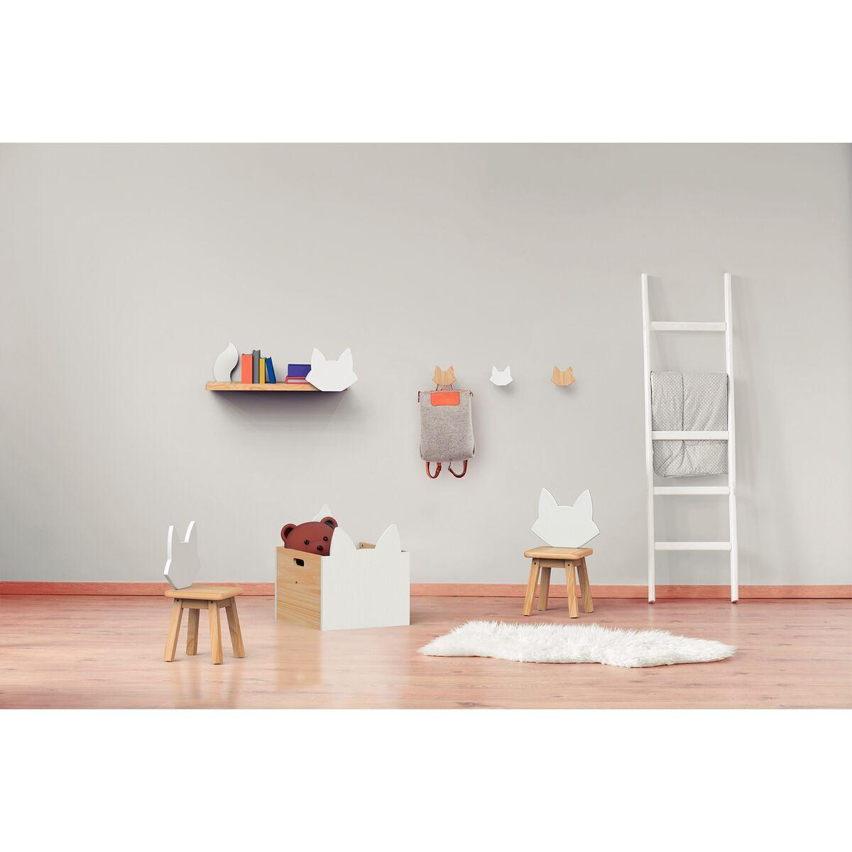 Caixa Organizadora Infantil Tramontina Baby Friends em Madeira com Acabamento Branco