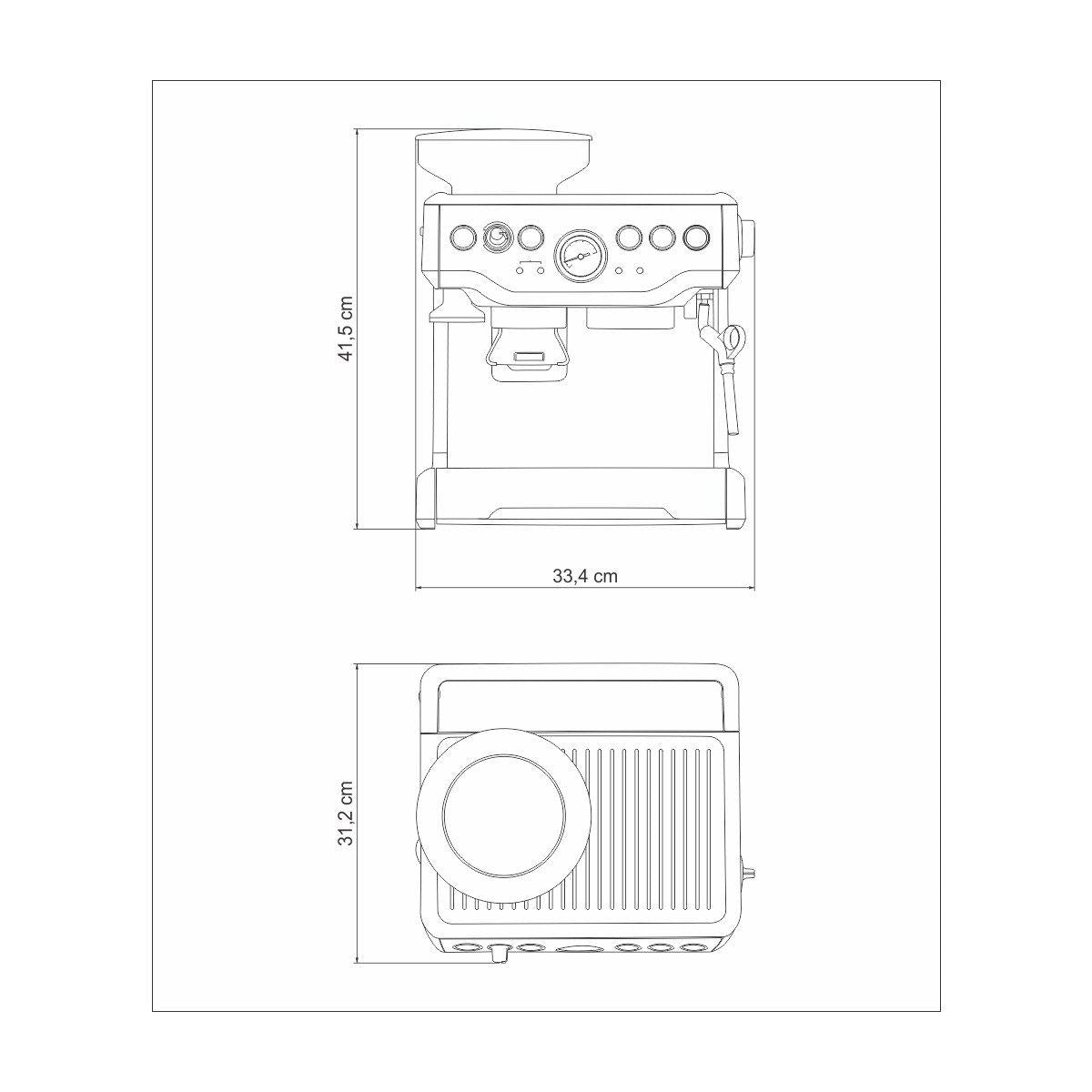Cafeteira Elétrica Tramontina by Breville Express Pro em Aço Inox com Moedor 2 L 220 V